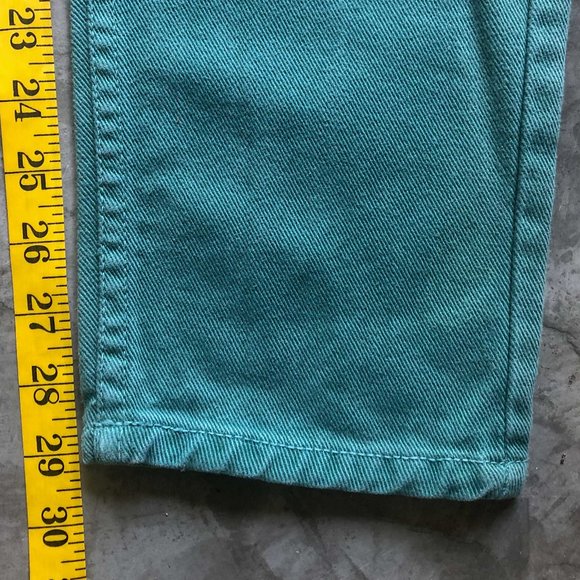 vintage 80s green GUESS JEANS high rise 28 - Picture 10 of 10